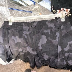 black camo workout shorts